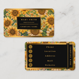 Trendy Sunflower Beautiful Collection Business Card