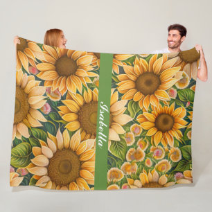 Trendy Sunflower Beautiful Collection Fleece Blanket