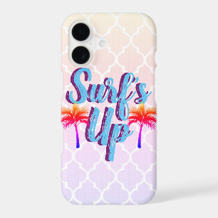 Trendy Surf's Up Sunset Palm Trees