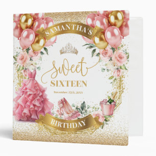 Trendy Sweet 16 Anneau Classeur Robe Blush Gold Ti