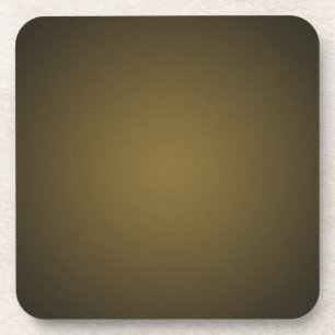 Trendy Tan and Black Grainy Vignette Coaster