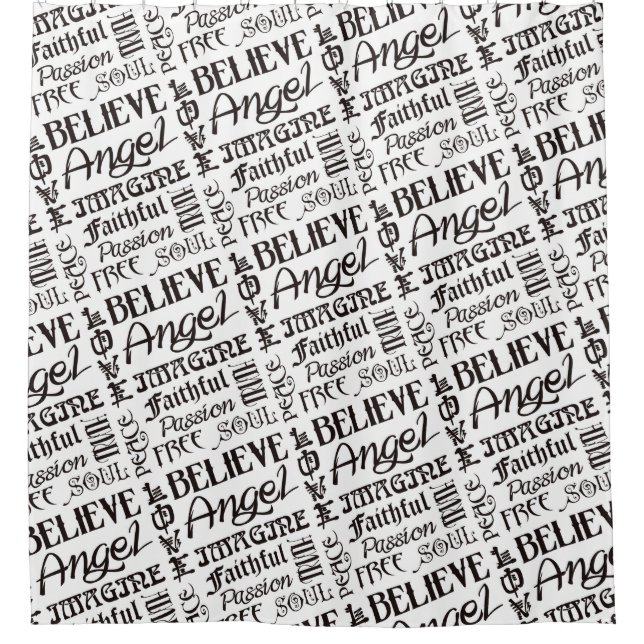 Trendy Tattoo Words / Fonts - black (Front)