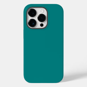 Trendy Teal Blue Green Solid Colour, iPhone Case