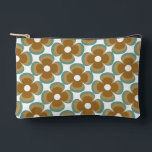 Trendy Teal Caramel Retro Groovy Flowers Seamless Accessory Pouch<br><div class="desc">Discover a teal and caramel retro groovy flowers seamless pattern,  perfect for wallpaper,  bedding,  kitchen and dining décor,  home accessories,  stationery,  sports gear,  and stylish bags for a coordinated vintage-inspired look.</div>