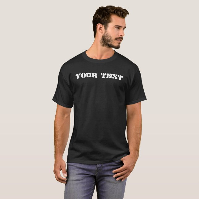 Trendy Template Create Your Own Add Your Text T-Shirt (Front Full)