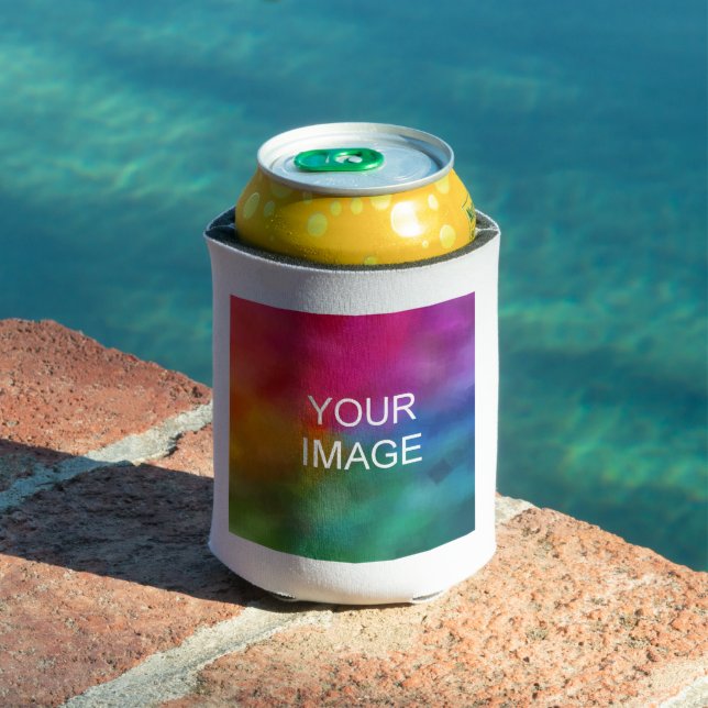 Trendy Template Custom Photo Image or Logo Plain Can Cooler (In Situ Pool)