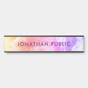 Trendy Template Elegant Modern Abstract Yellow Door Sign
