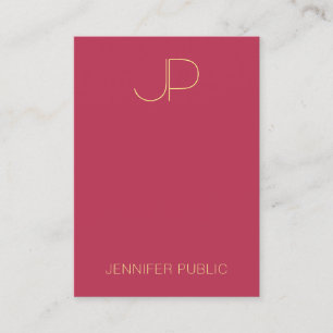 Trendy Template Elegant Monogram Modern Vertical Business Card