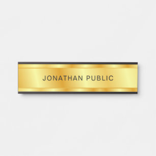Trendy Template Gold Look Elegant Modern Door Sign