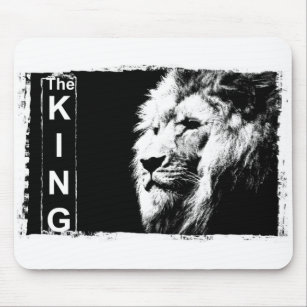 Trendy Template Lion Head Pop Art Picture The King Mouse Pad
