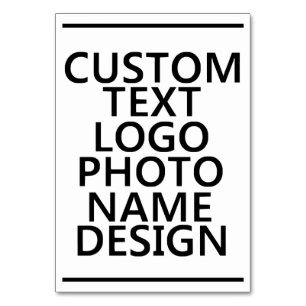 Trendy Template Upload Add Image Logo Photo Table Number
