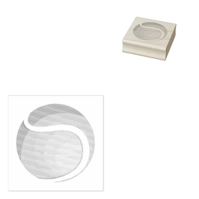 Trendy Tennis  Ball  Rubber Stamp (Stamped)