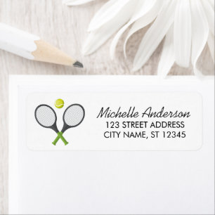 Trendy Tennis Return Address