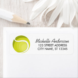 Trendy Tennis Return Address