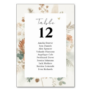 Trendy Terracotta Flower Modern Seating Table Number