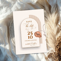 Trendy Terracotta flowers arch brown hues ivory