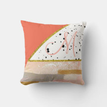 Trendy terracotta gold monogram