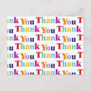 Trendy  Thank You Postcard
