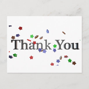 Trendy Thank You Postcard
