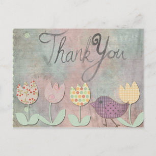 Trendy Thank You Postcard