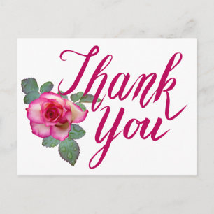 Trendy Thank You Postcard