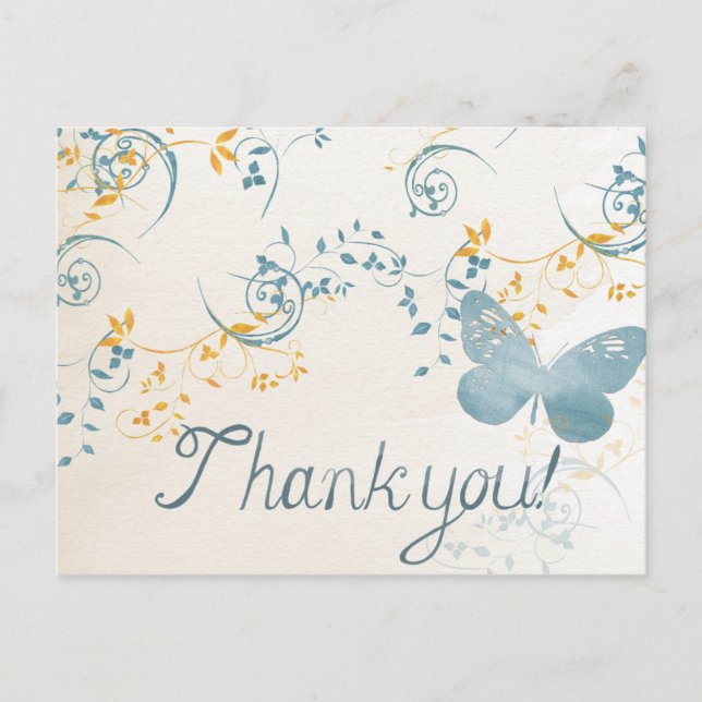 Trendy Thank You Postcard (Front)