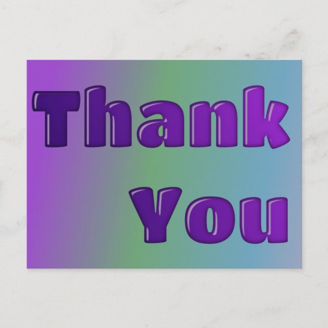 Trendy Thank You Postcard (Front)