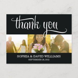 TRENDY THANKS   WEDDING THANK YOU CARD