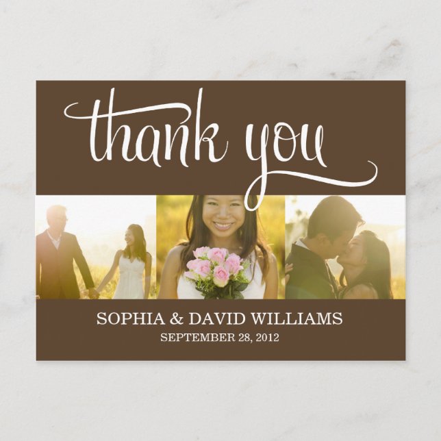 TRENDY THANKS | WEDDING THANK YOU CARD (Front)