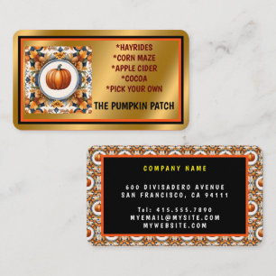 Trendy Thanksgiving Pumpkin Autumn Collection Business Card