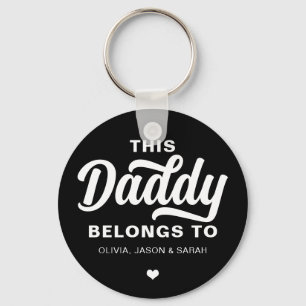Trendy This Awesome Daddy Belongs to Father's Day  Keychain