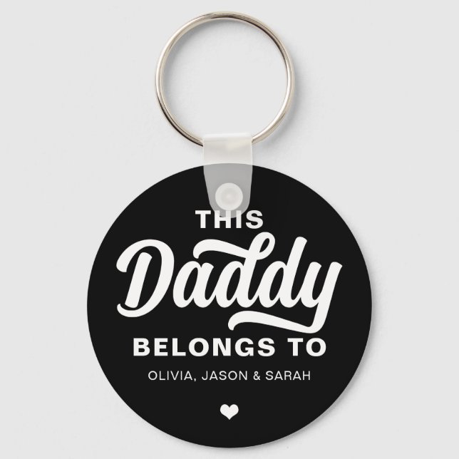 Trendy This Awesome Daddy Belongs to Father's Day  Keychain (Front)