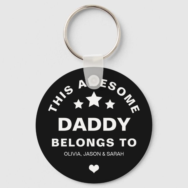 Trendy This Awesome Daddy Belongs to Father's Day  Keychain (Front)