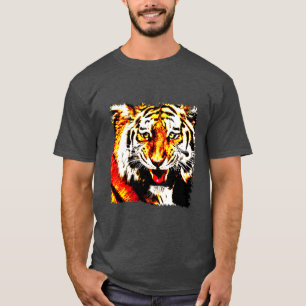 Trendy Tiger Head Modern Elegant Template T-Shirt
