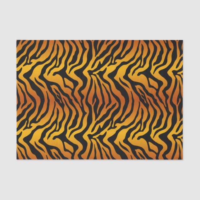 Trendy tiger stripe animal design  tissue paper (Front)