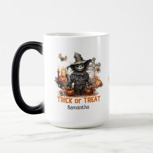 Trendy traditional classic Halloween scarecrow Magic Mug