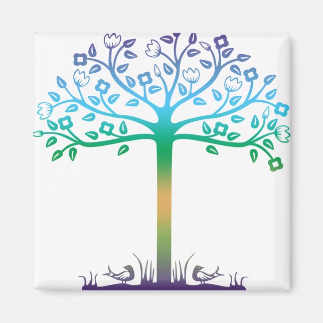 Trendy Tree Design Magnet (Front)