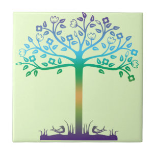 Trendy Tree Design Tile