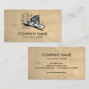 Trendy Tree Trimming & Arborist Services Vintage Business Card