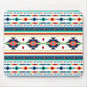 trendy tribal ethnic geometric pattern mouse pad