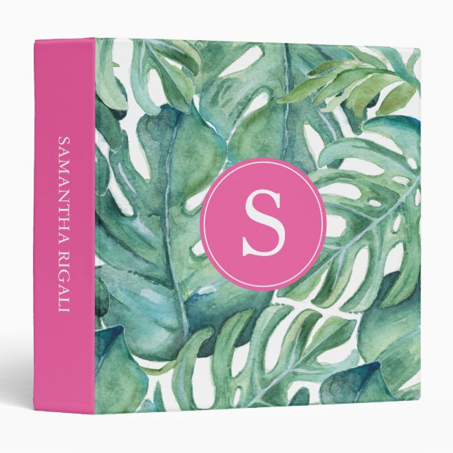 Trendy Tropical de retour à l'école Classeur pour  (Devant/Côté)