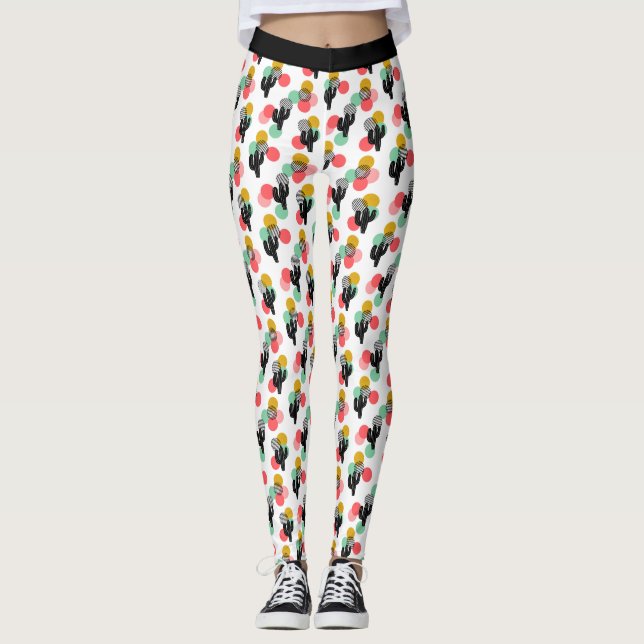 Trendy Tropical Succulent Leggings Motifs (Devant)