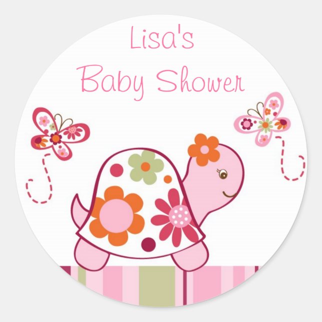 Trendy Tropical Turtle Envelope Seals Stickers (Front)