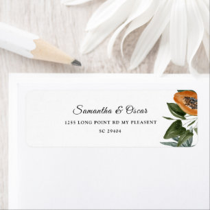 Trendy Tropical Watercolor Green Leaves