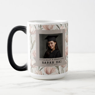 Trendy Tulip Floral Boys Graduation Gift Magic Mug