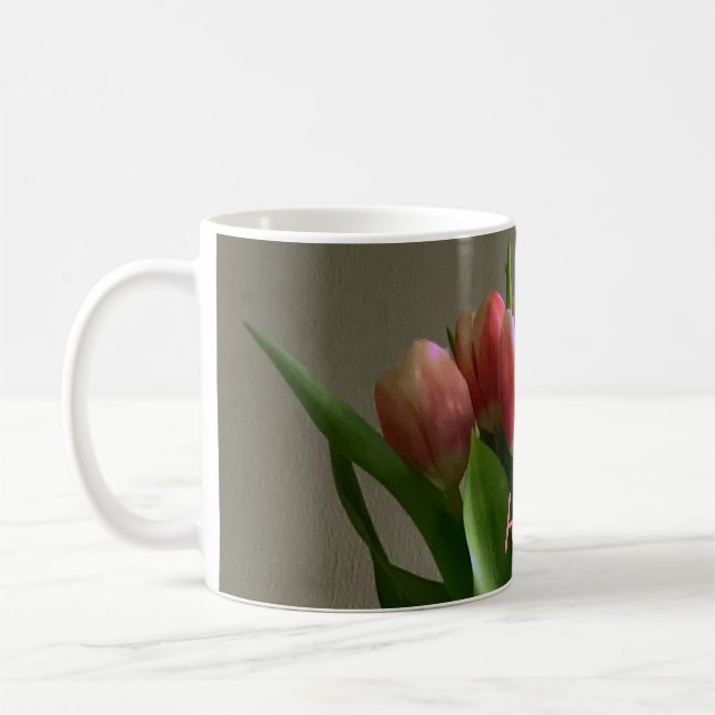 Trendy Tulips V1 Original Flower Photograph ForHer Coffee Mug (Left)