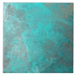 Trendy Turquoise and Grey Colours Ceramic Tile