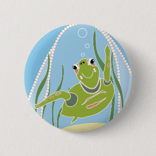 Trendy Turtle 2 Inch Round Button