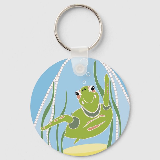 Trendy Turtle Keychain (Front)