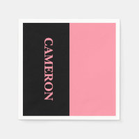 Trendy Two Colours | Name | Black and Salmon Pink